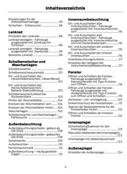 2026 Ford Tourneo Courier/Transit Courier Owner's Manual | German