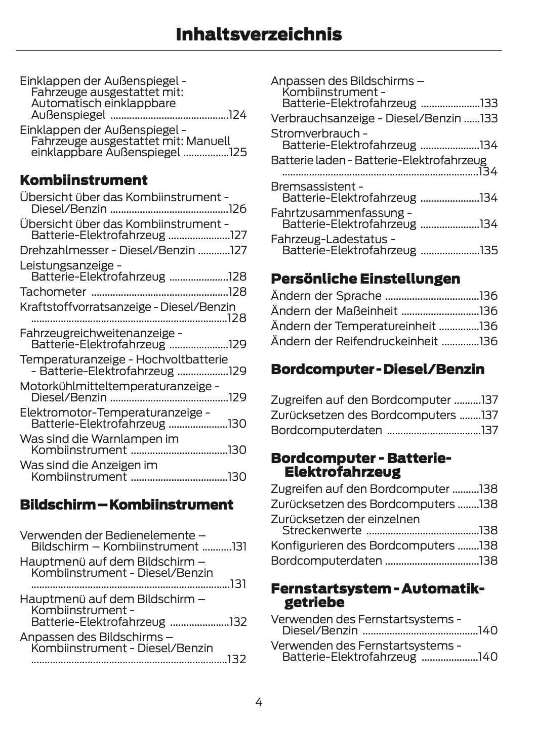 2026 Ford Tourneo Courier/Transit Courier Owner's Manual | German