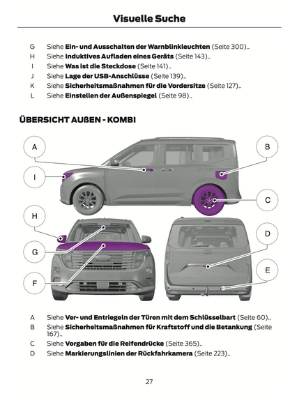 2024 Ford Tourneo Courier/Transit Courier Bedienungsanleitung | Deutsch