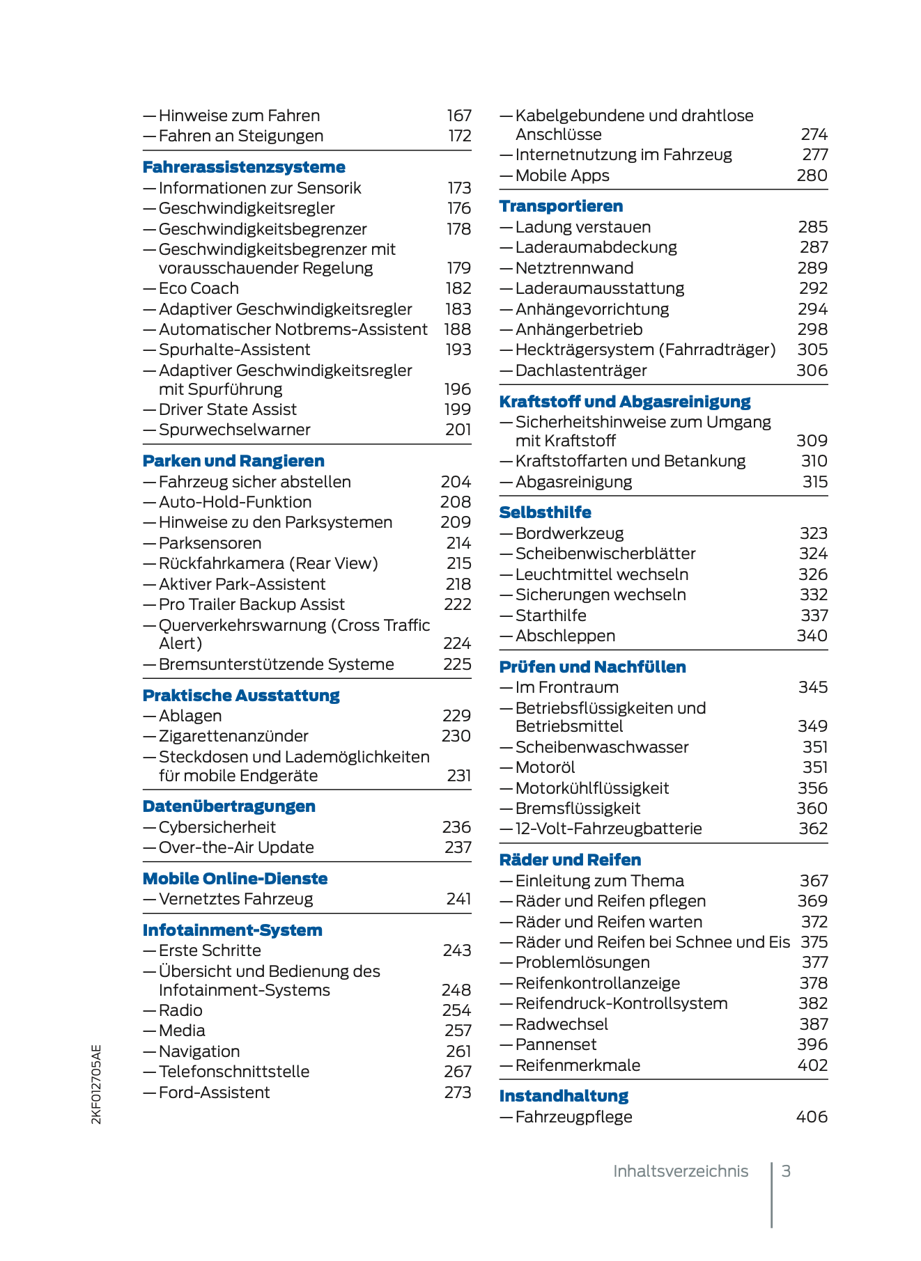 2024 Ford Tourneo Connect/Transit Connect Owner's Manual | German