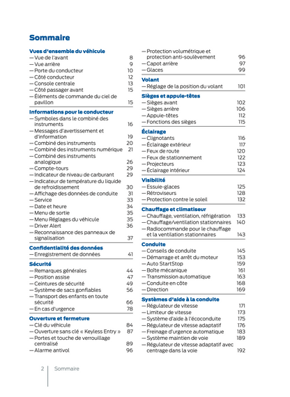 2022 Ford Tourneo Connect Owner's Manual | French