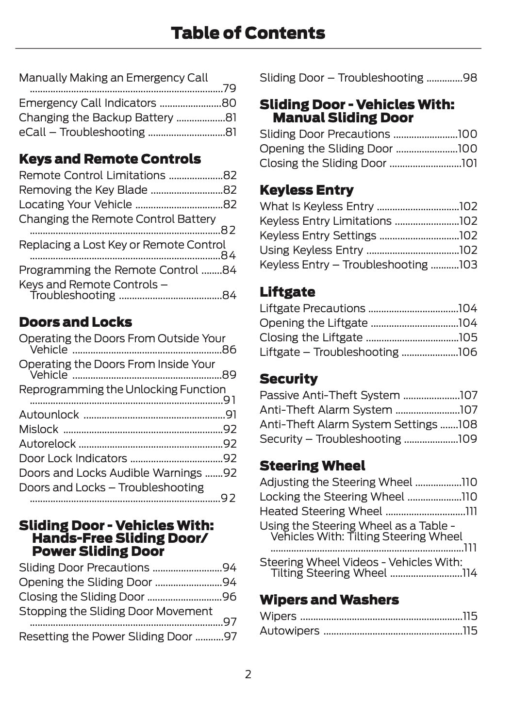 2026 Ford Tourneo Custom/Transit Custom Owner's Manual | English