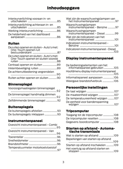 2024 Ford Tourneo Courier/Transit Courier Owner's Manual | Dutch