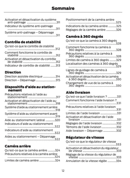 2026 Ford Transit Owner's Manual | French