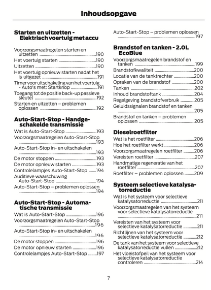 2024-2025 Ford Transit Owner's Manual | Dutch