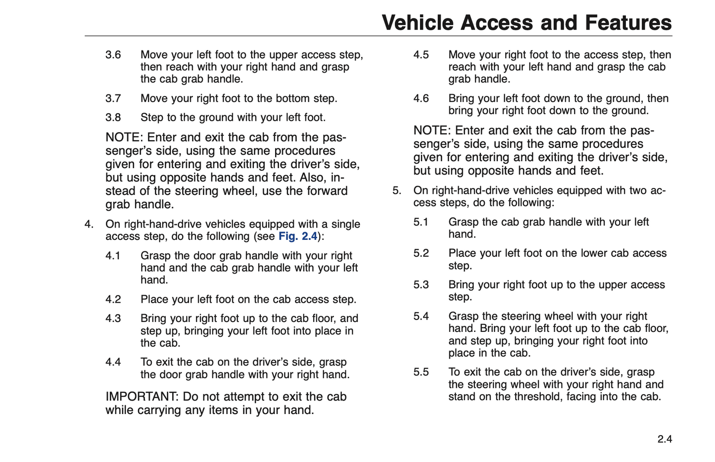 1998 Freightliner Business Class Trucks Owner's Manual | English