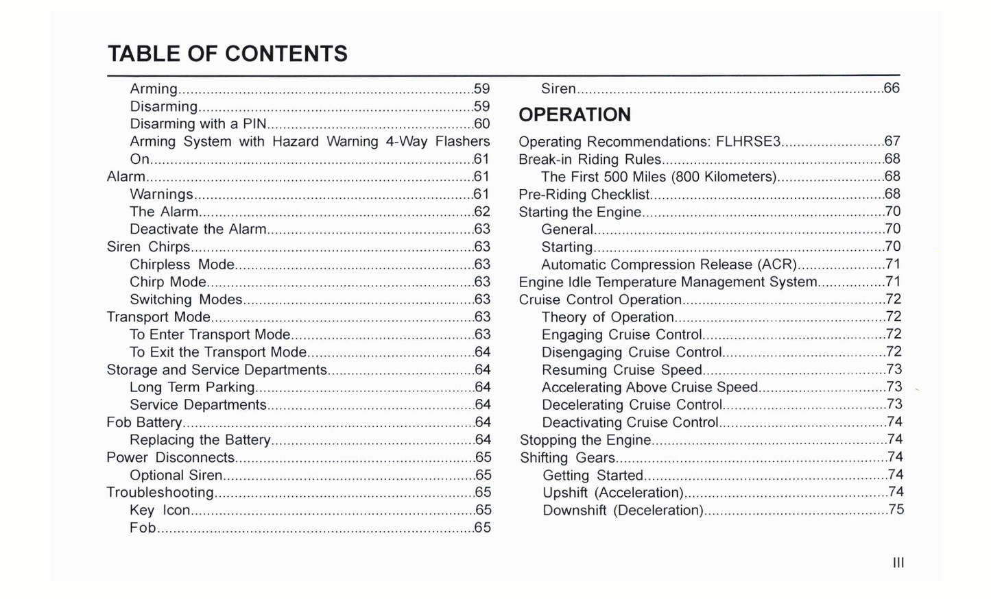 2007 Harley-Davidson FLHRSE3 Owner's Manual | English