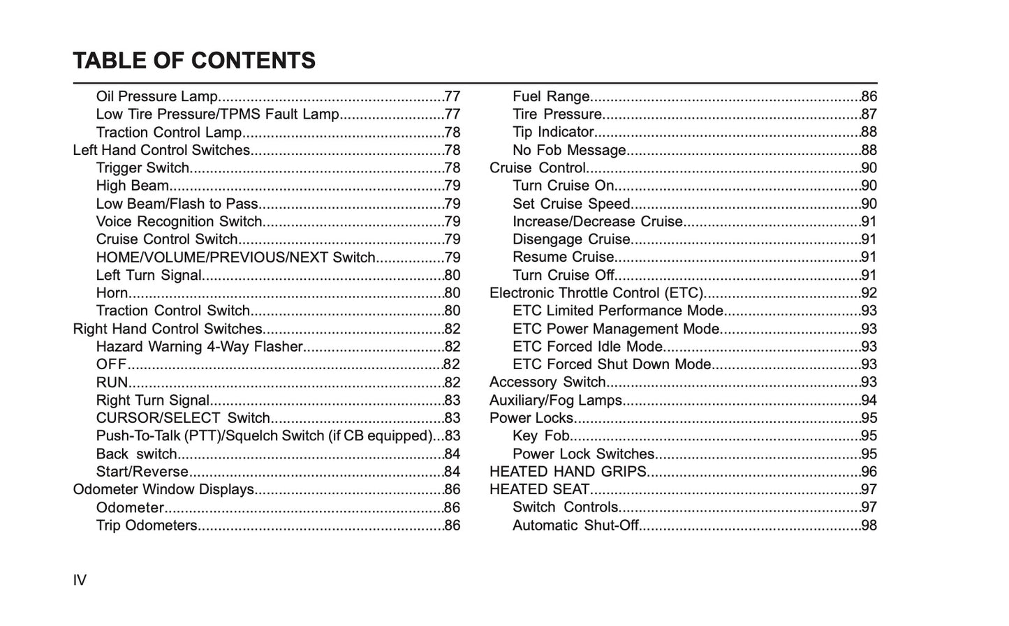 2020 Harley-Davidson FLHTCUTGSE Owner's Manual | English US