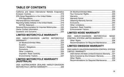 2020 Harley-Davidson FLHTCUTGSE Owner's Manual | English US