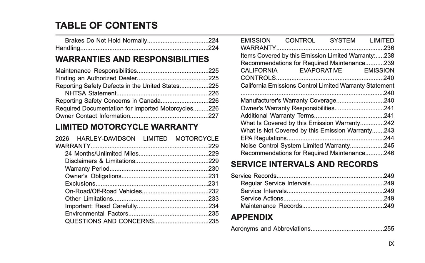 2026 Harley-Davidson FLHXSTSE Owner's Manual | English US