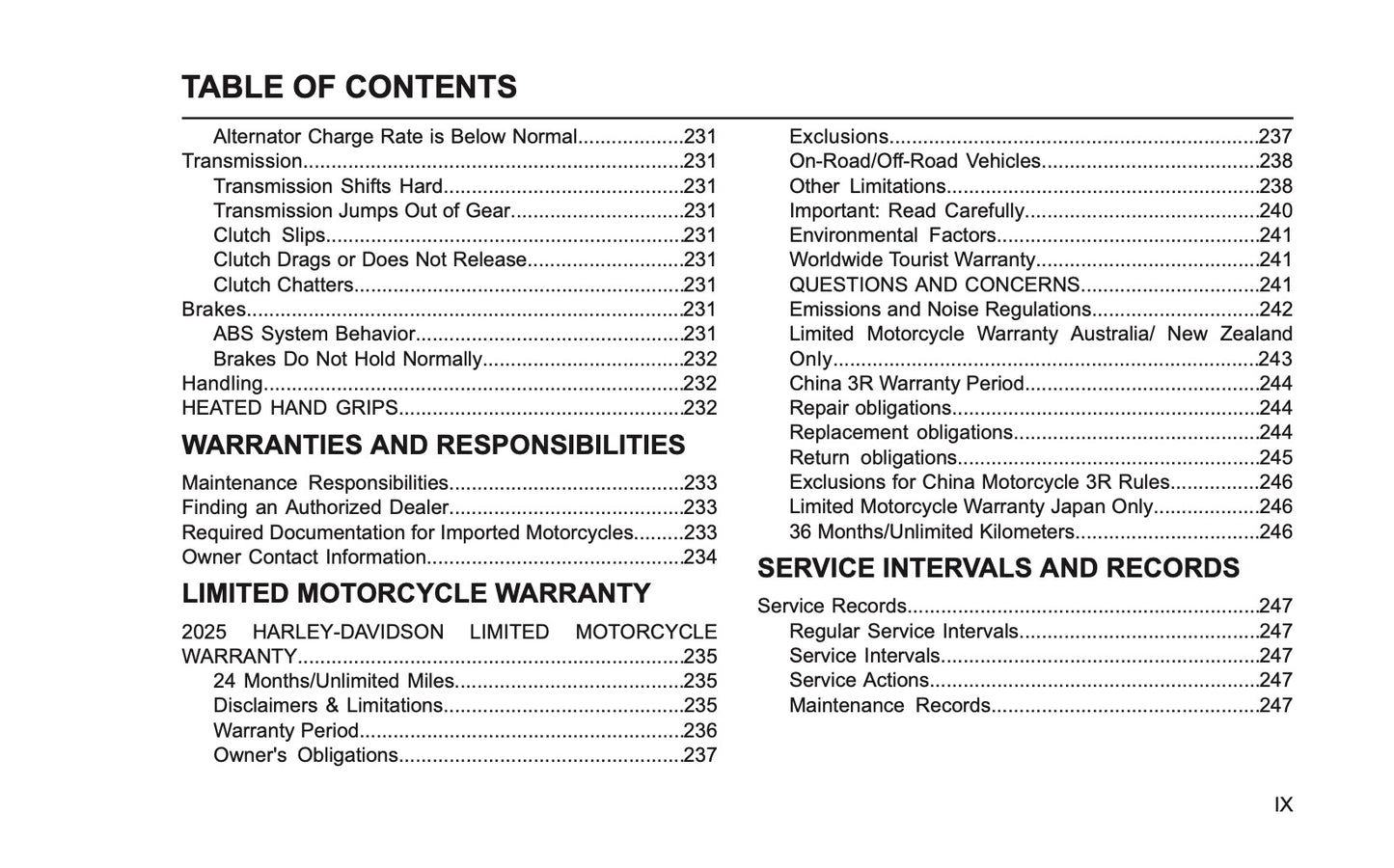 2025 Harley-Davidson FLTRXSE Owner's Manual | English US