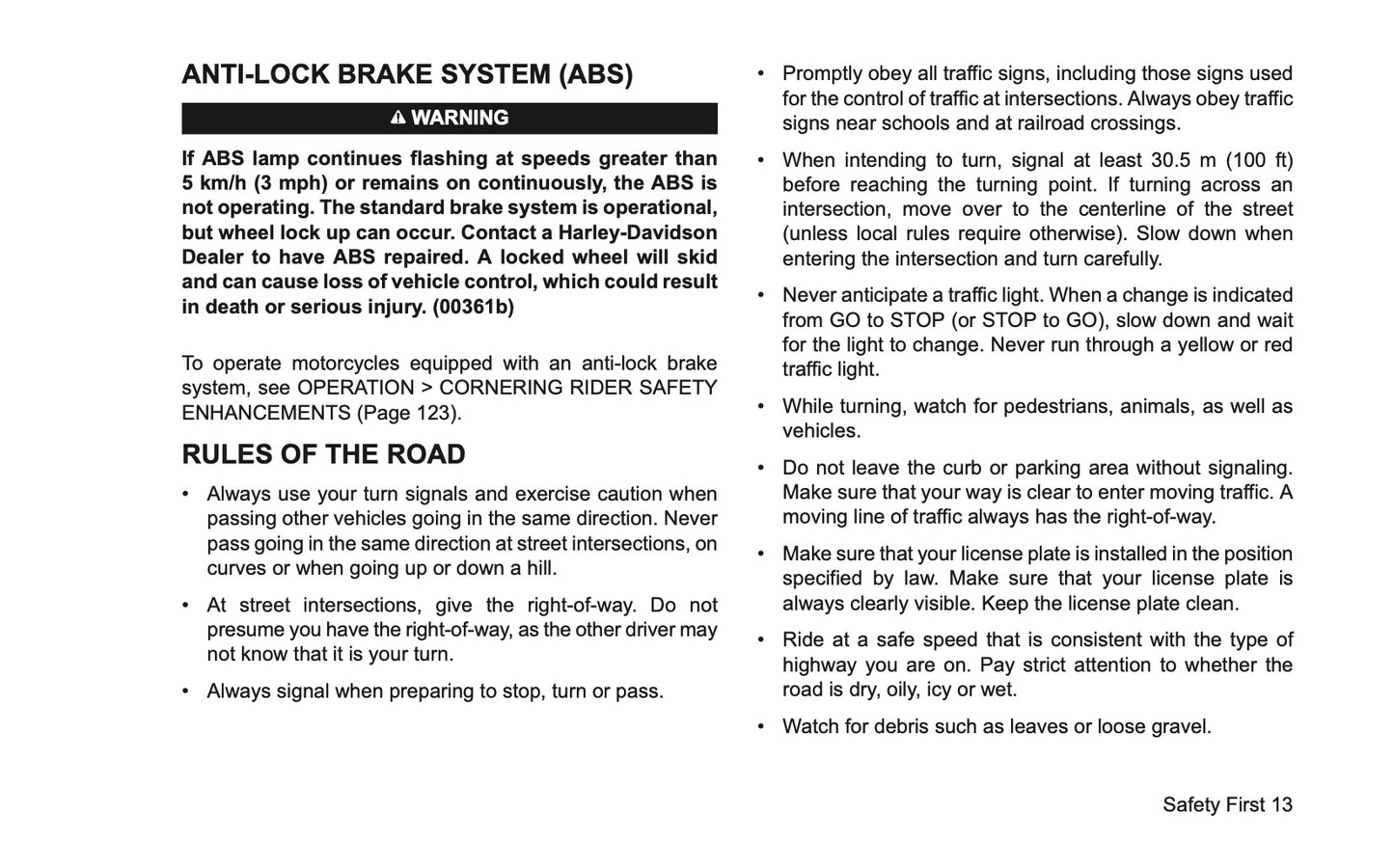 2025 Harley-Davidson FLTRXSE Owner's Manual | English US