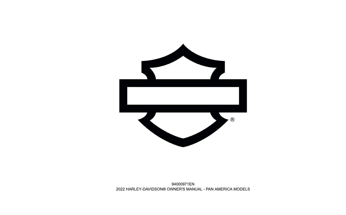 2022 Harley-Davidson Pan America Owner's Manual | English US