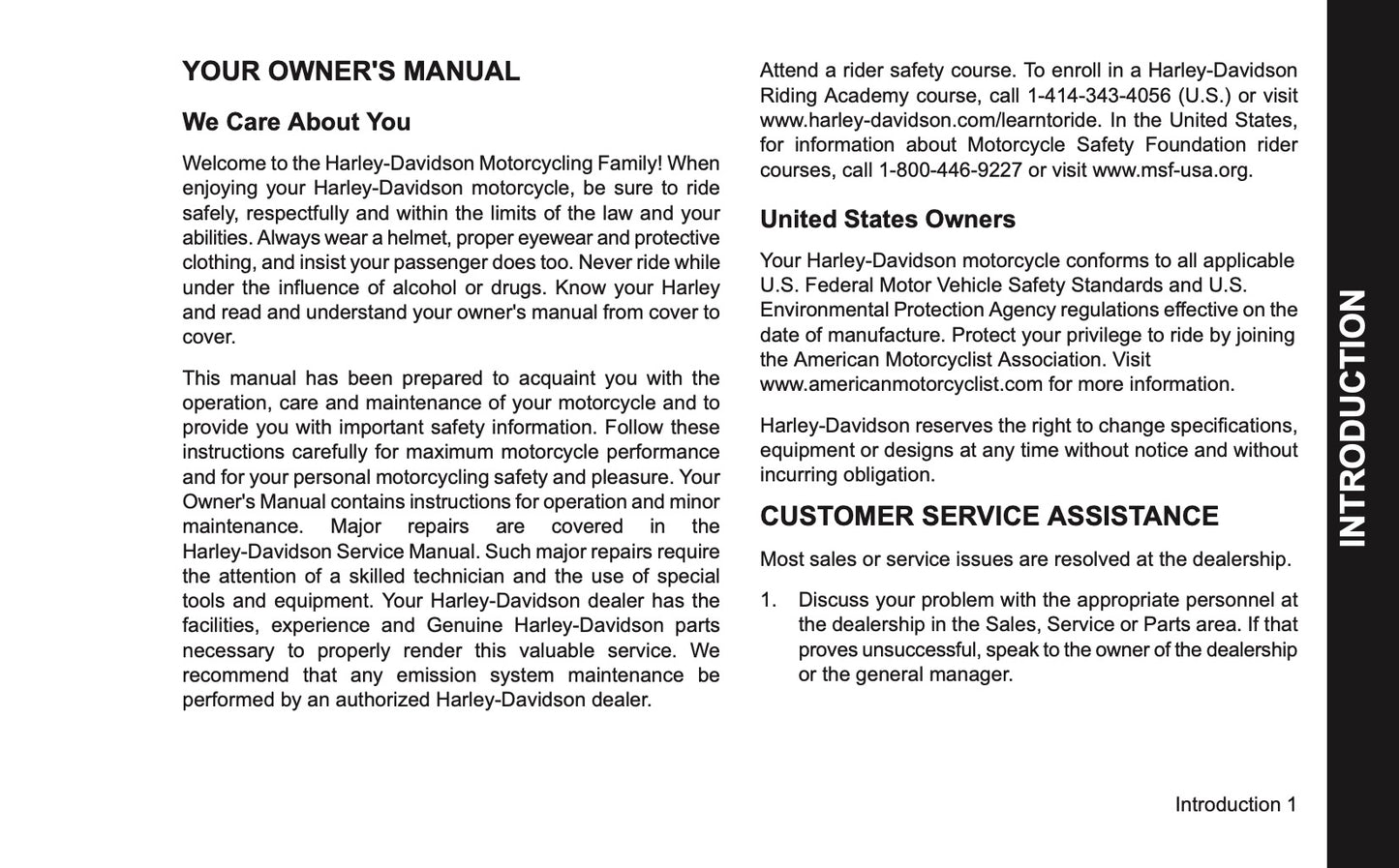 2022 Harley-Davidson Pan America Owner's Manual | English US