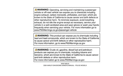 2026 Harley-Davidson Police Owner's Manual | English US