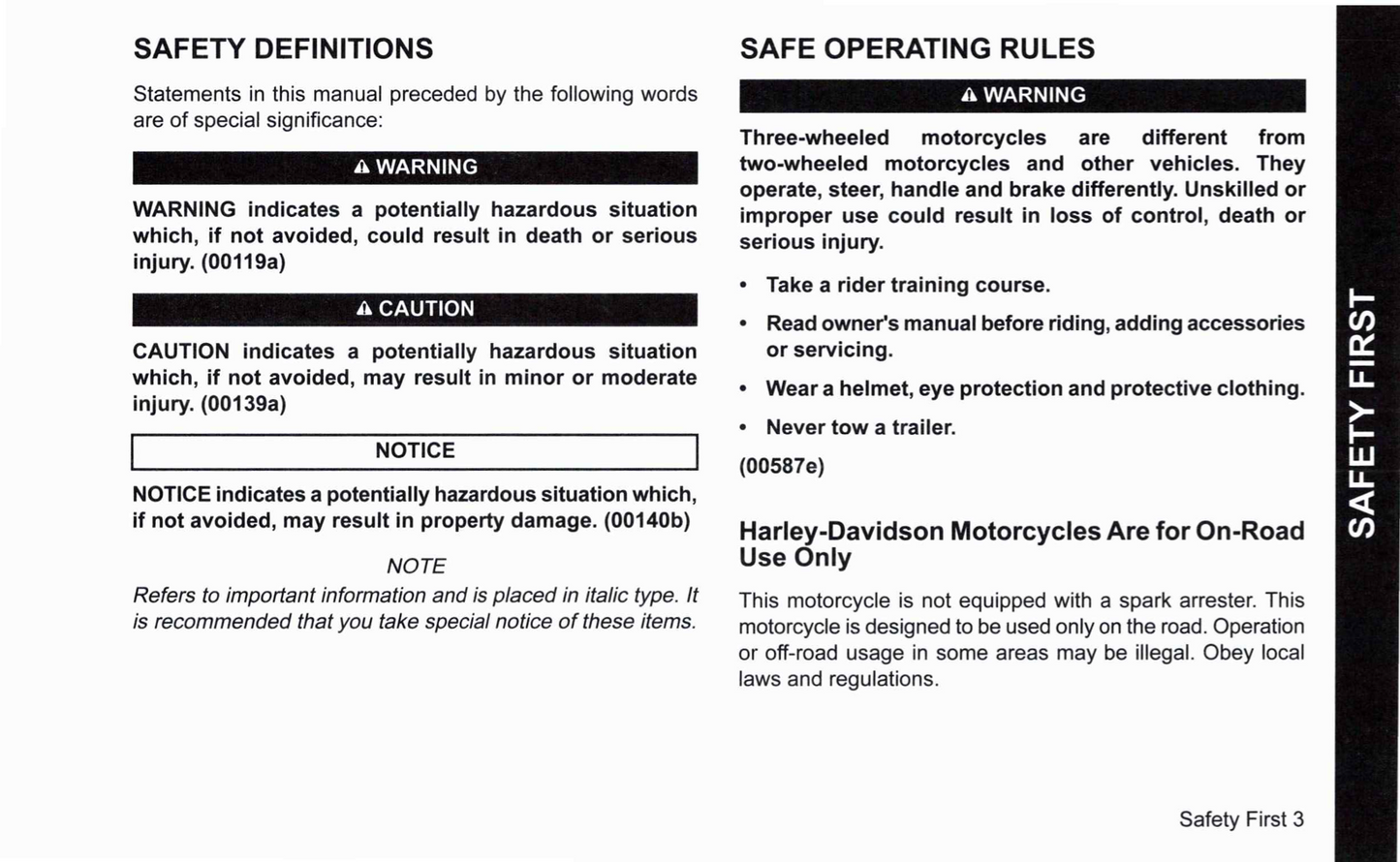 2021 Harley-Davidson Trike Owner's Manual | English