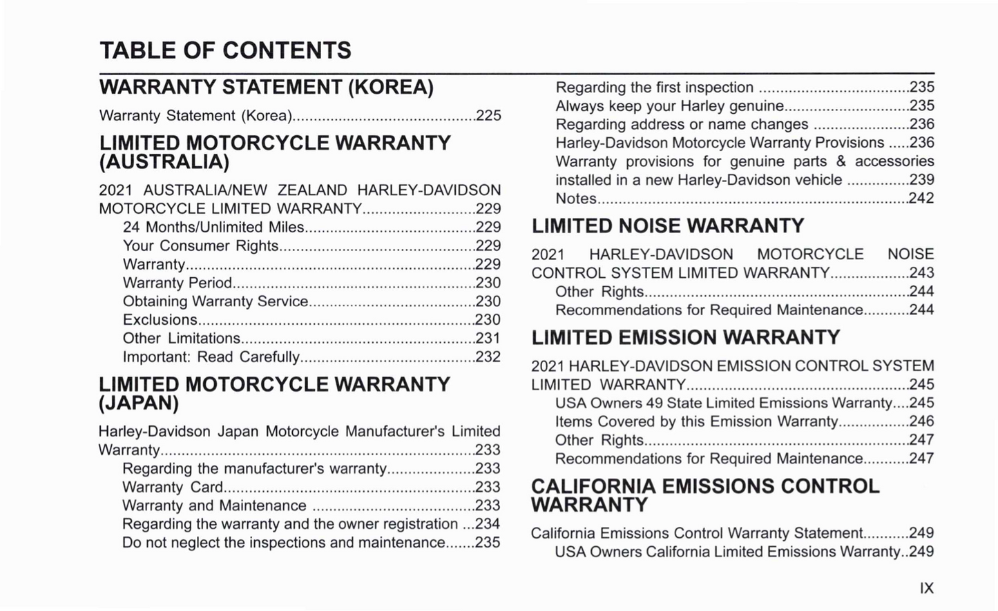 2021 Harley-Davidson Trike Owner's Manual | English