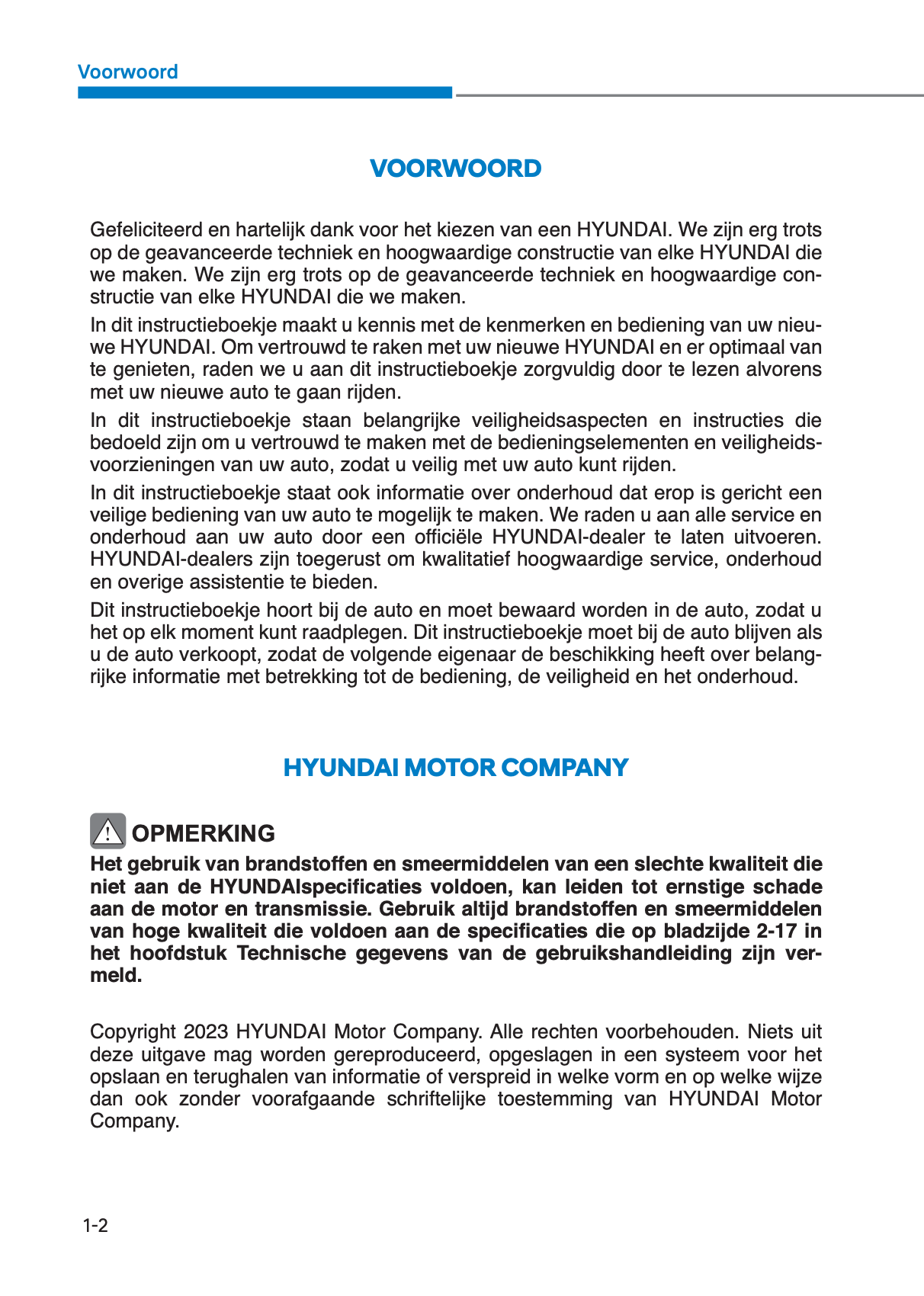 2023-2024 Hyundai i10 Owner's Manual | Dutch