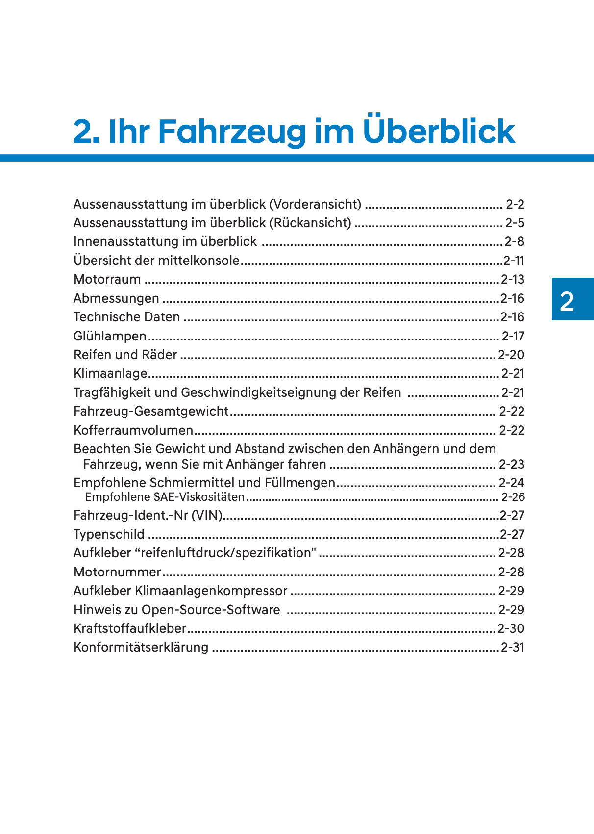 2023-2024 Hyundai i20/Bayon Bedienungsanleitung | Deutsch