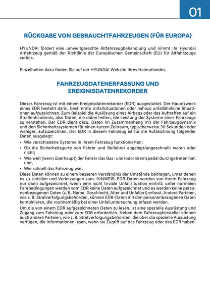 2025 Hyundai i20/Bayon Bedienungsanleitung | Deutsch