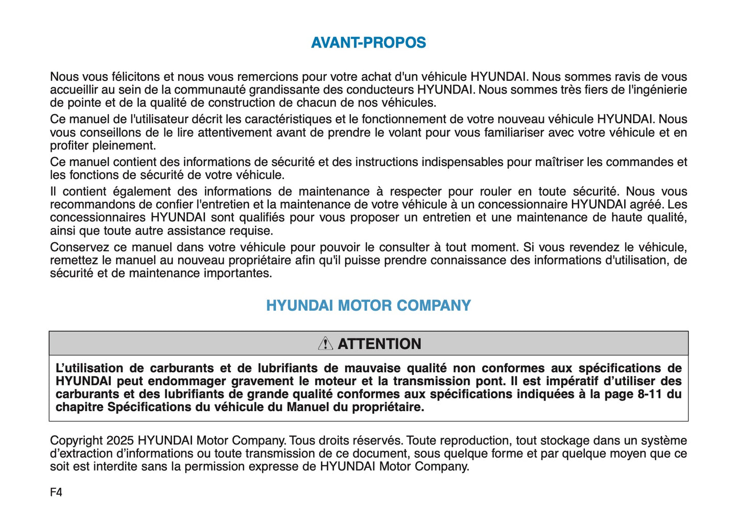 2026 Hyundai i30 Owner's Manual | French
