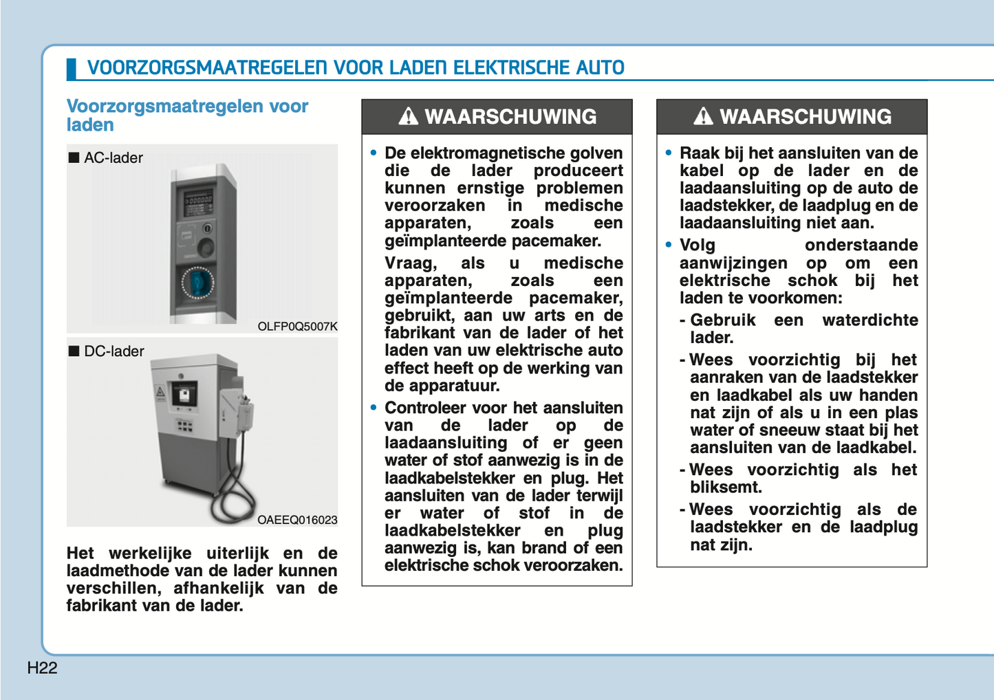 2020-2021 Hyundai Ioniq Electric Owner's Manual | Dutch