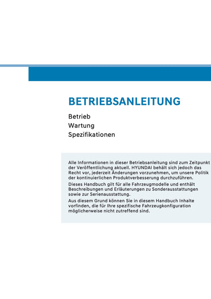 2026 Hyundai Kona Bedienungsanleitung | Deutsch