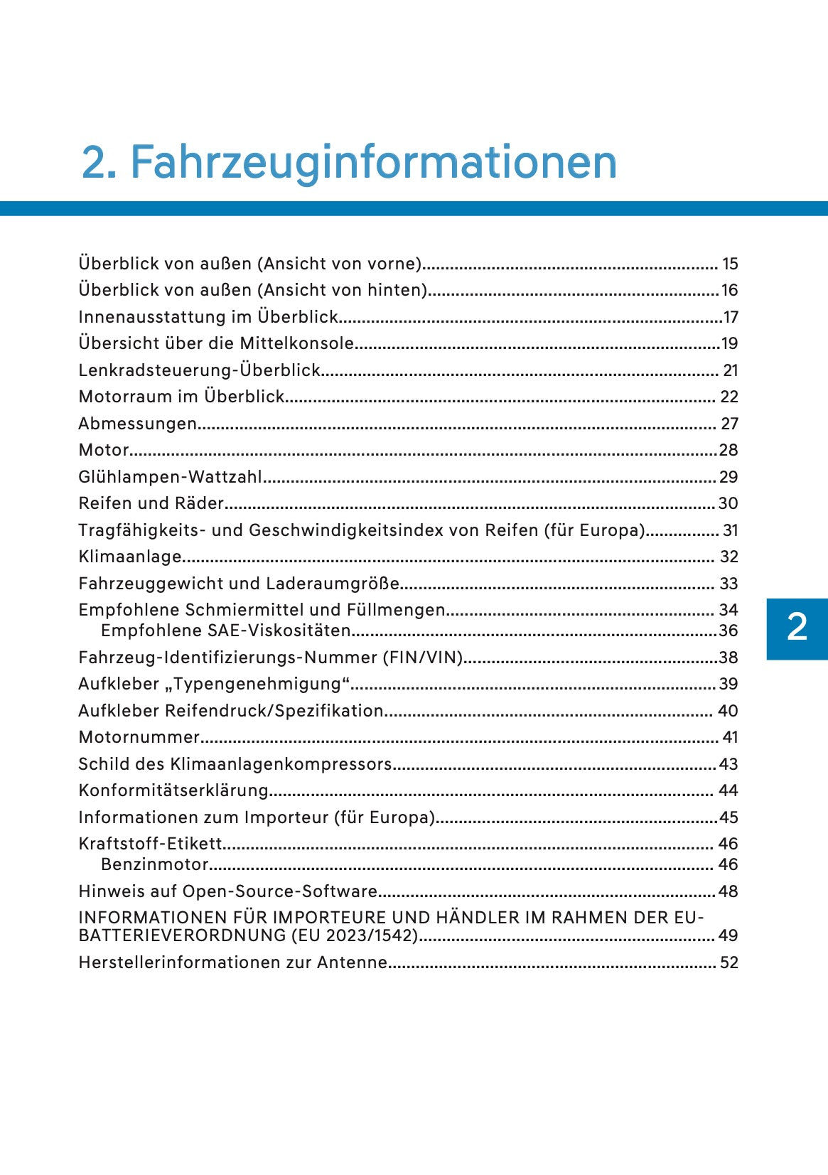 2026 Hyundai Kona Bedienungsanleitung | Deutsch