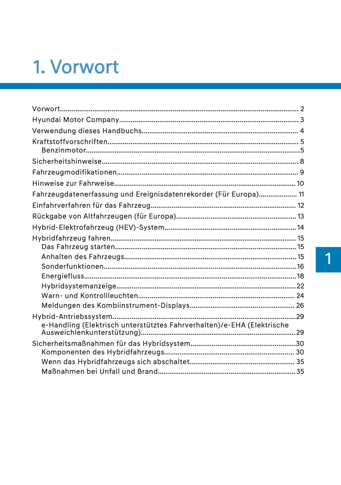 2026 Hyundai Kona Hybrid Bedienungsanleitung | Deutsch