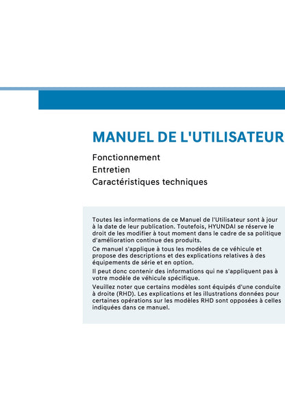 2026 Hyundai Kona Hybrid Owner's Manual | French
