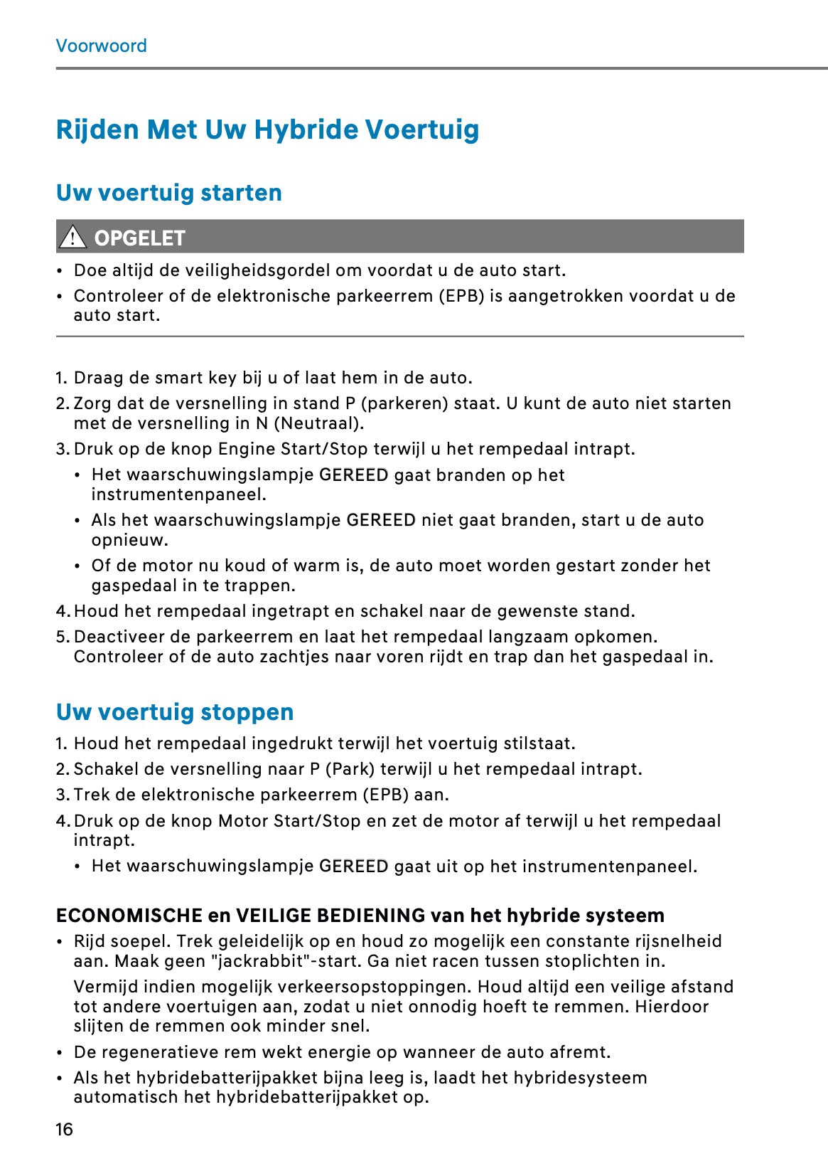 2026 Hyundai Kona Hybrid Owner's Manual | Dutch