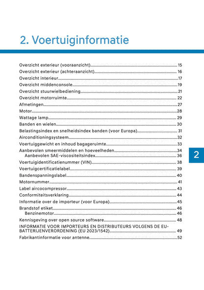 2026 Hyundai Kona Owner's Manual | Dutch