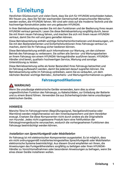 2026 Hyundai Nexo Owner's Manual | German