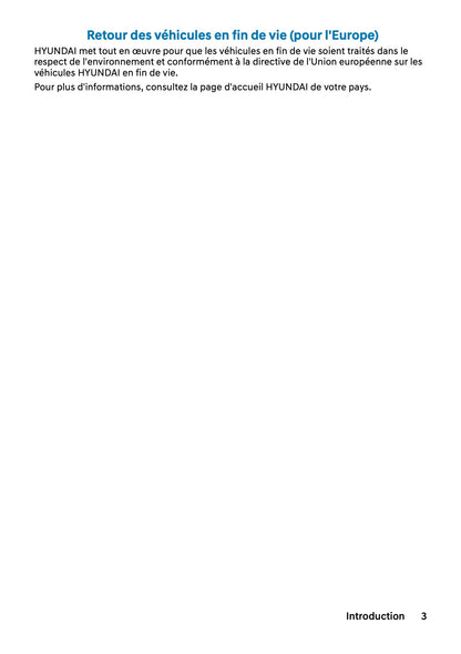 2026 Hyundai Nexo Owner's Manual | French