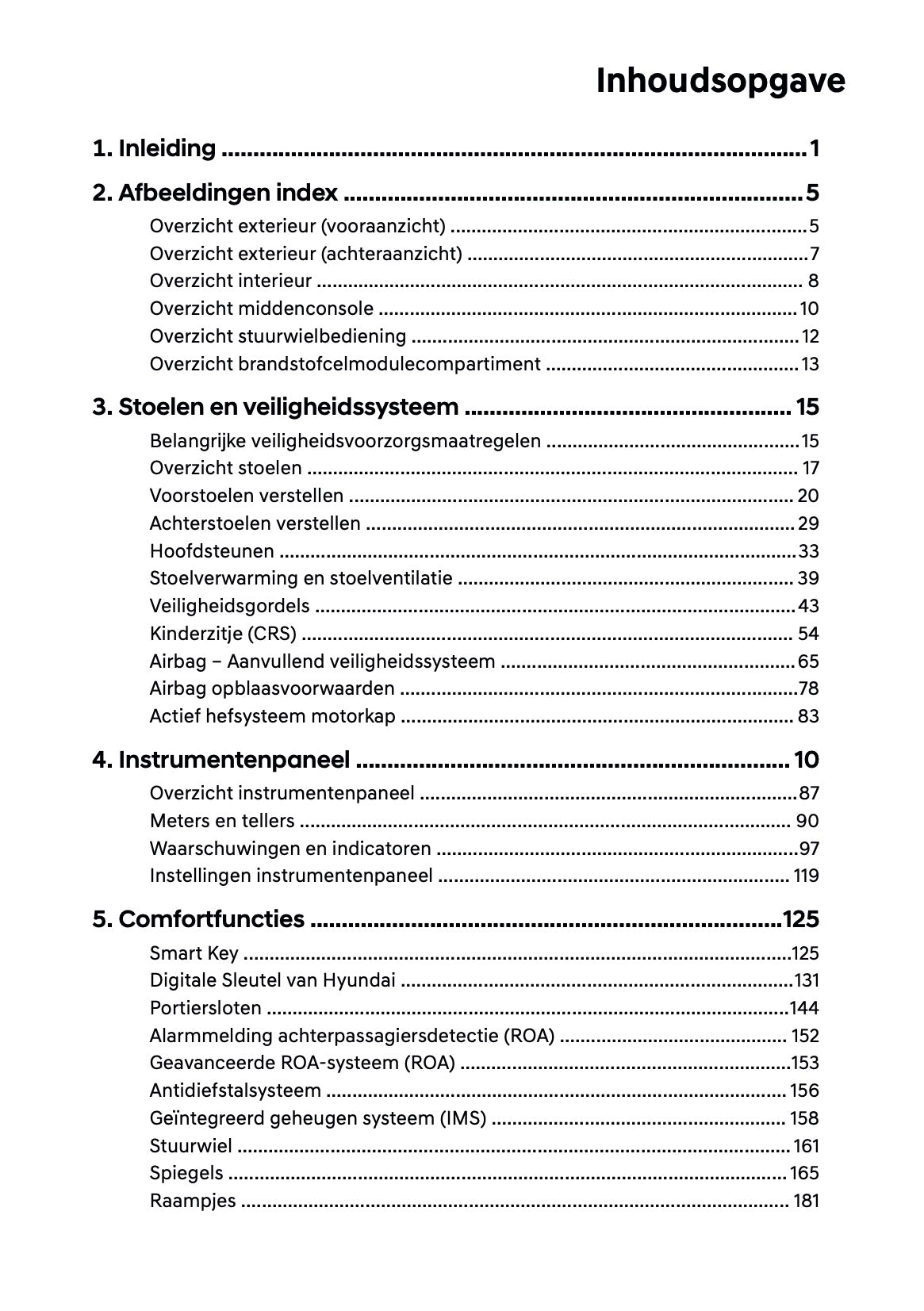2026 Hyundai Nexo Owner's Manual | Dutch