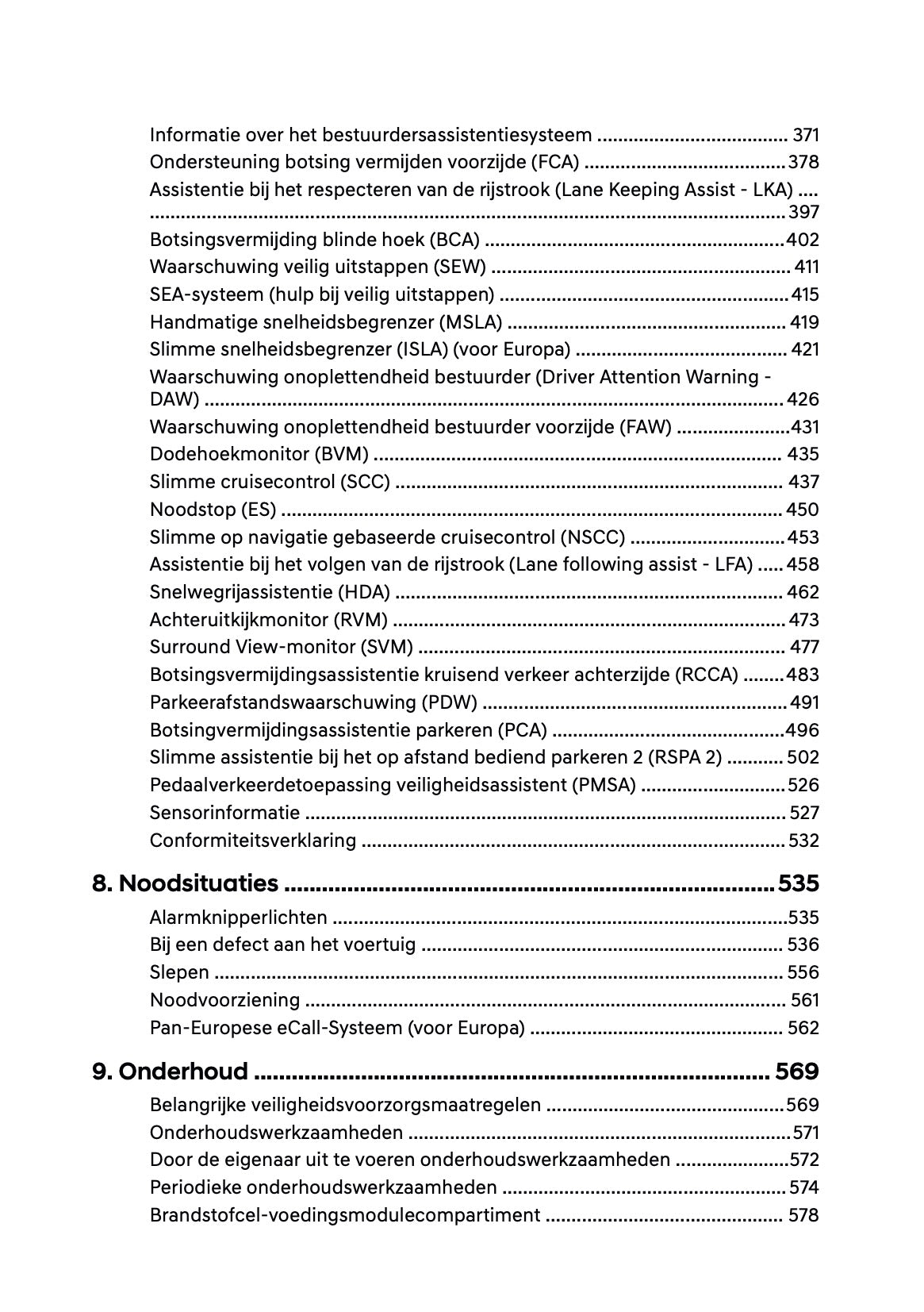 2026 Hyundai Nexo Owner's Manual | Dutch