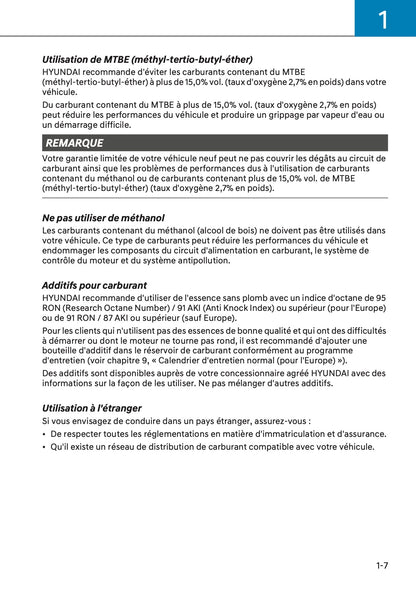 2025-2026 Hyundai Tucson/Tucson Hybrid Owner's Manual | French