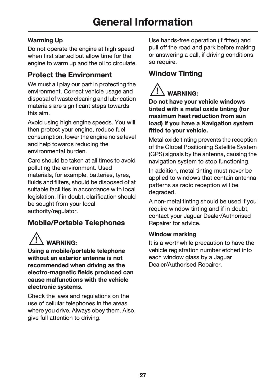 2005 Jaguar XJ Owner's Manual | English US