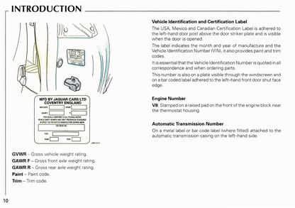 1998 Jaguar XK8 Owner's Manual | English