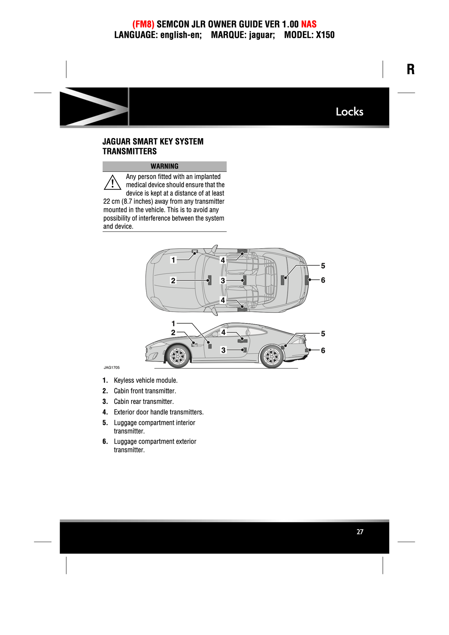 2011 Jaguar XK Owner's Manual | English