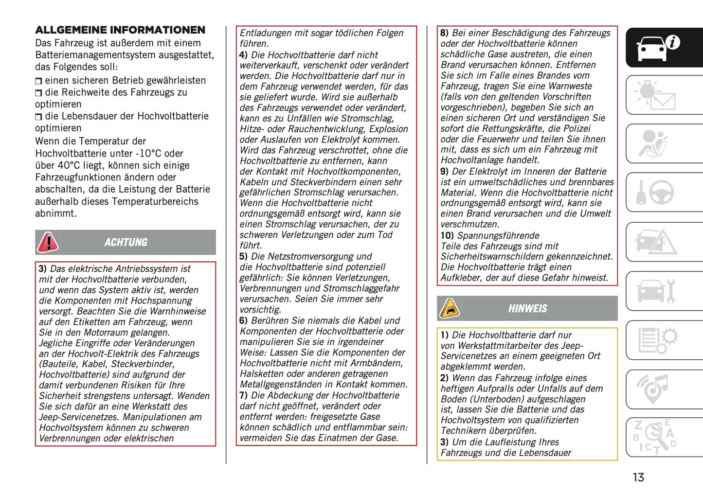 2026 Jeep Avenger Bedienungsanleitung | Deutsch