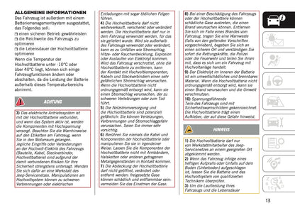 2026 Jeep Avenger Bedienungsanleitung | Deutsch