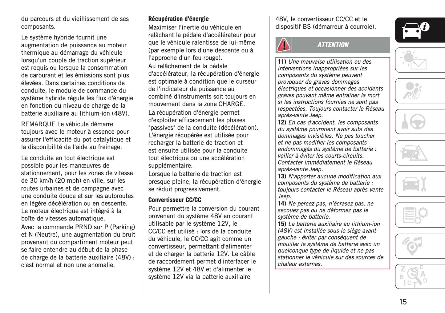 2025-2026 Jeep Avenger Owner's Manual | French