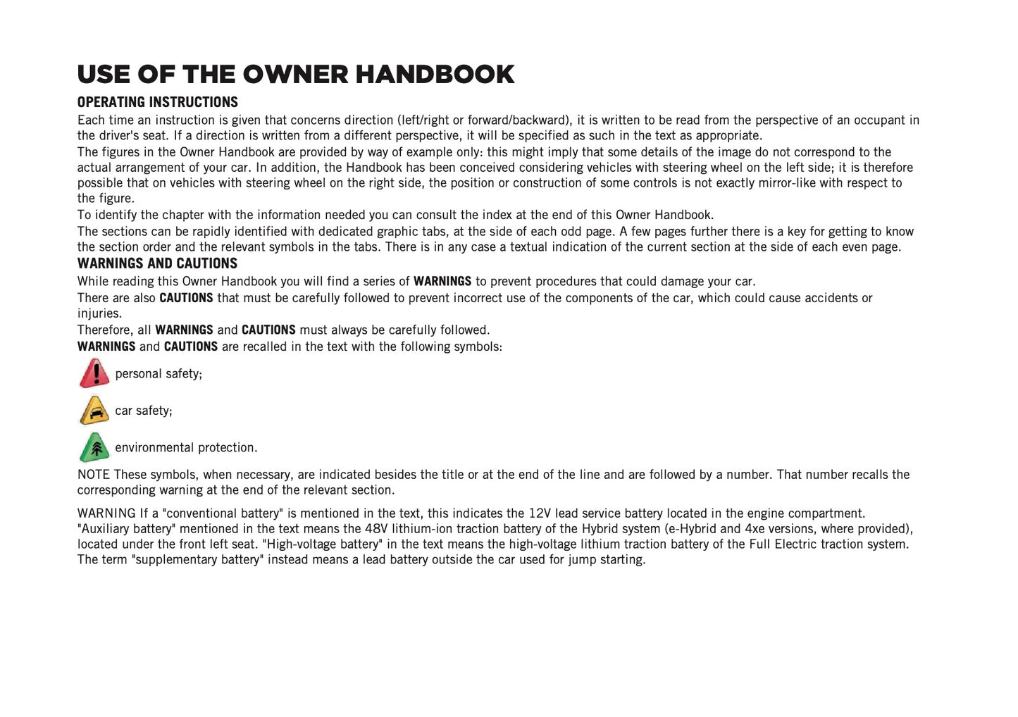 2025-2026 Jeep Avenger Owner's Manual | English