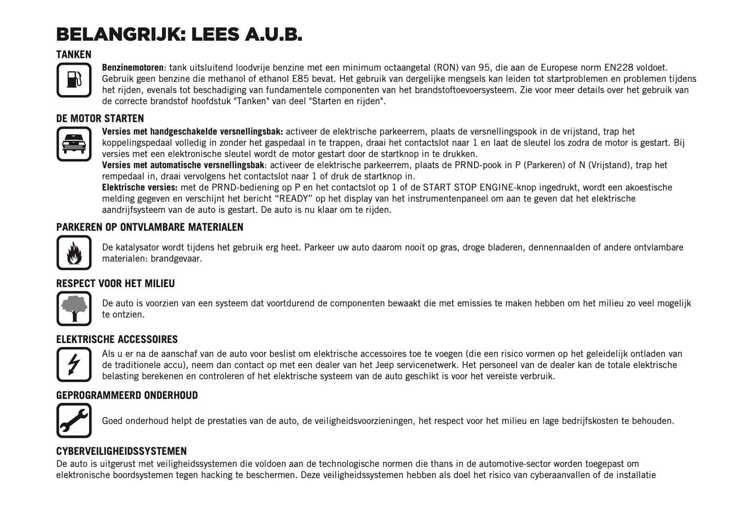 2025 Jeep Avenger Owner's Manual | Dutch