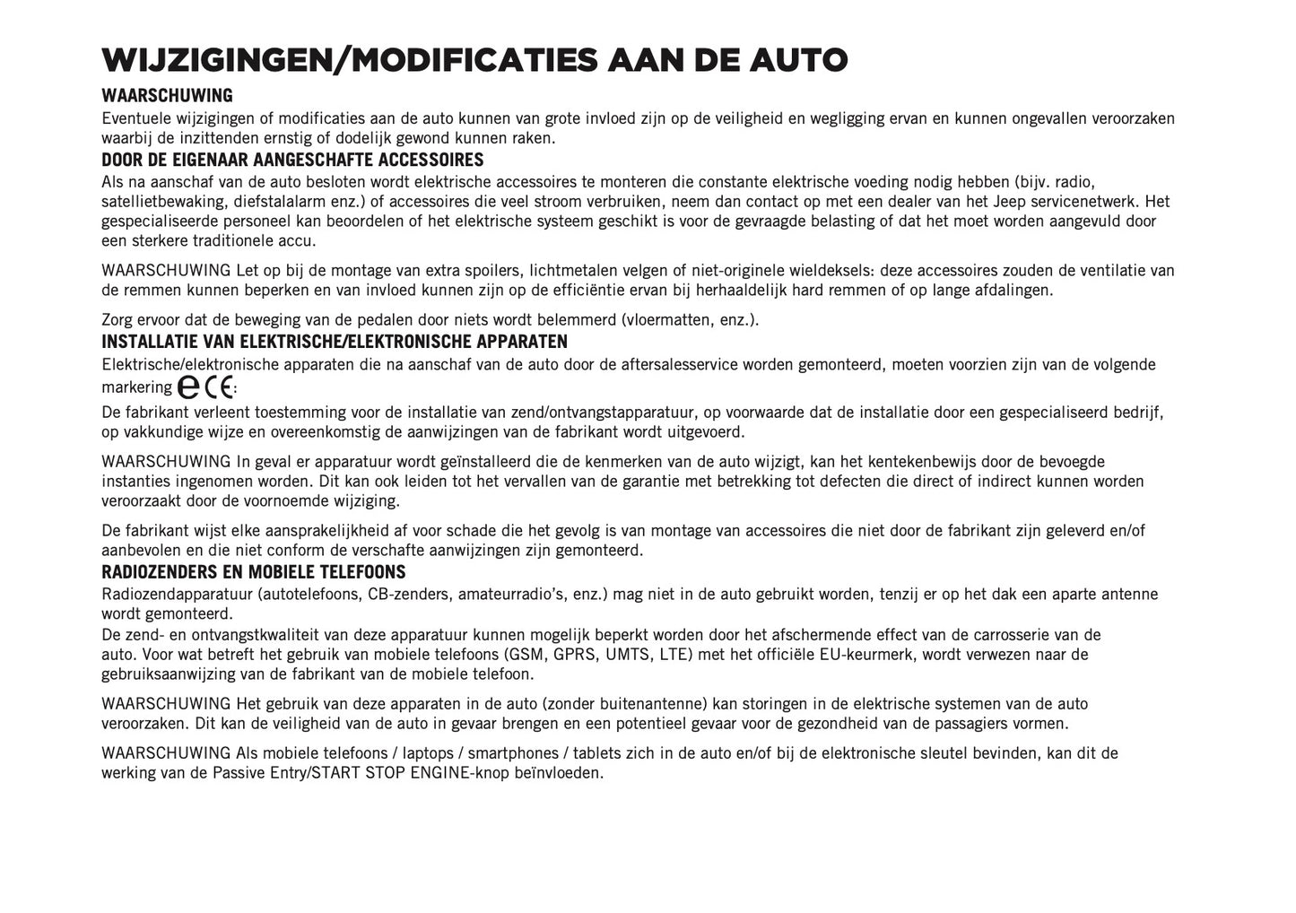 2026 Jeep Avenger Owner's Manual | Dutch