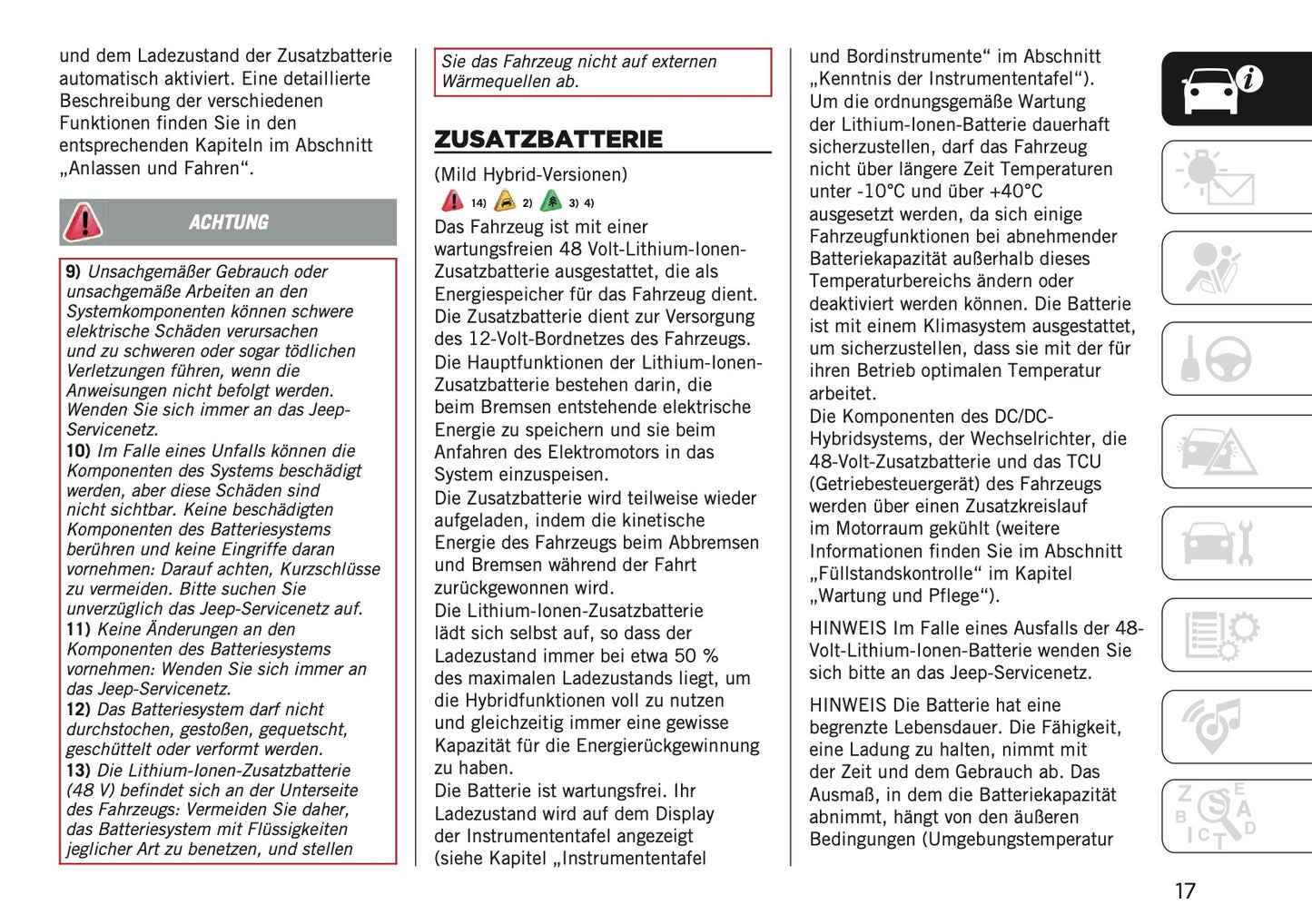 2024-2025 Jeep Compass Owner's Manual | German