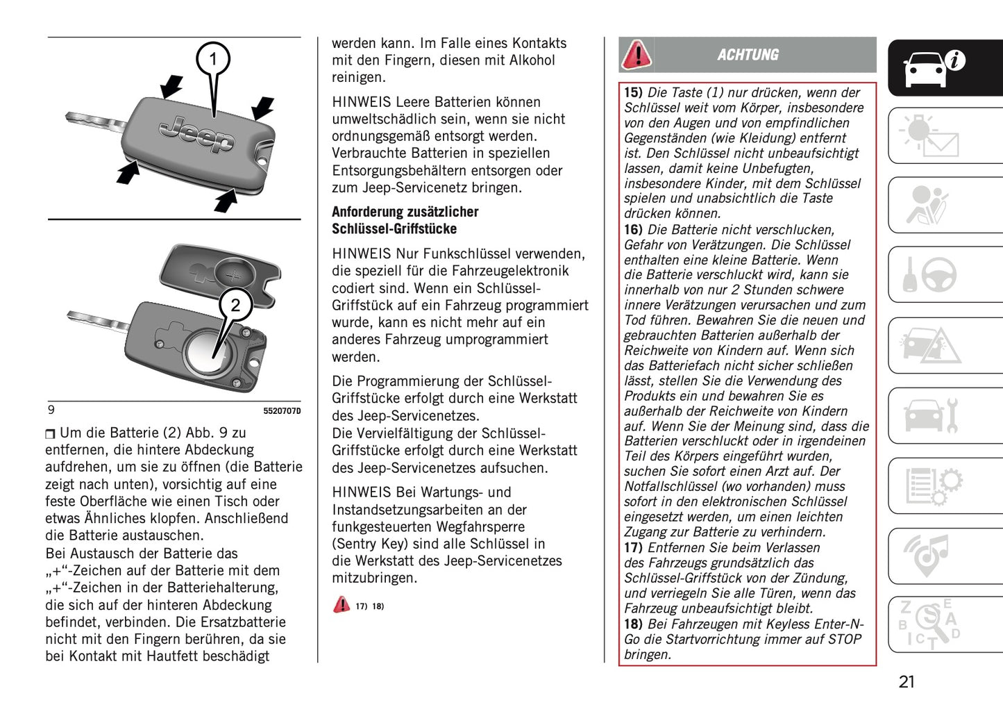 2024-2025 Jeep Compass Owner's Manual | German