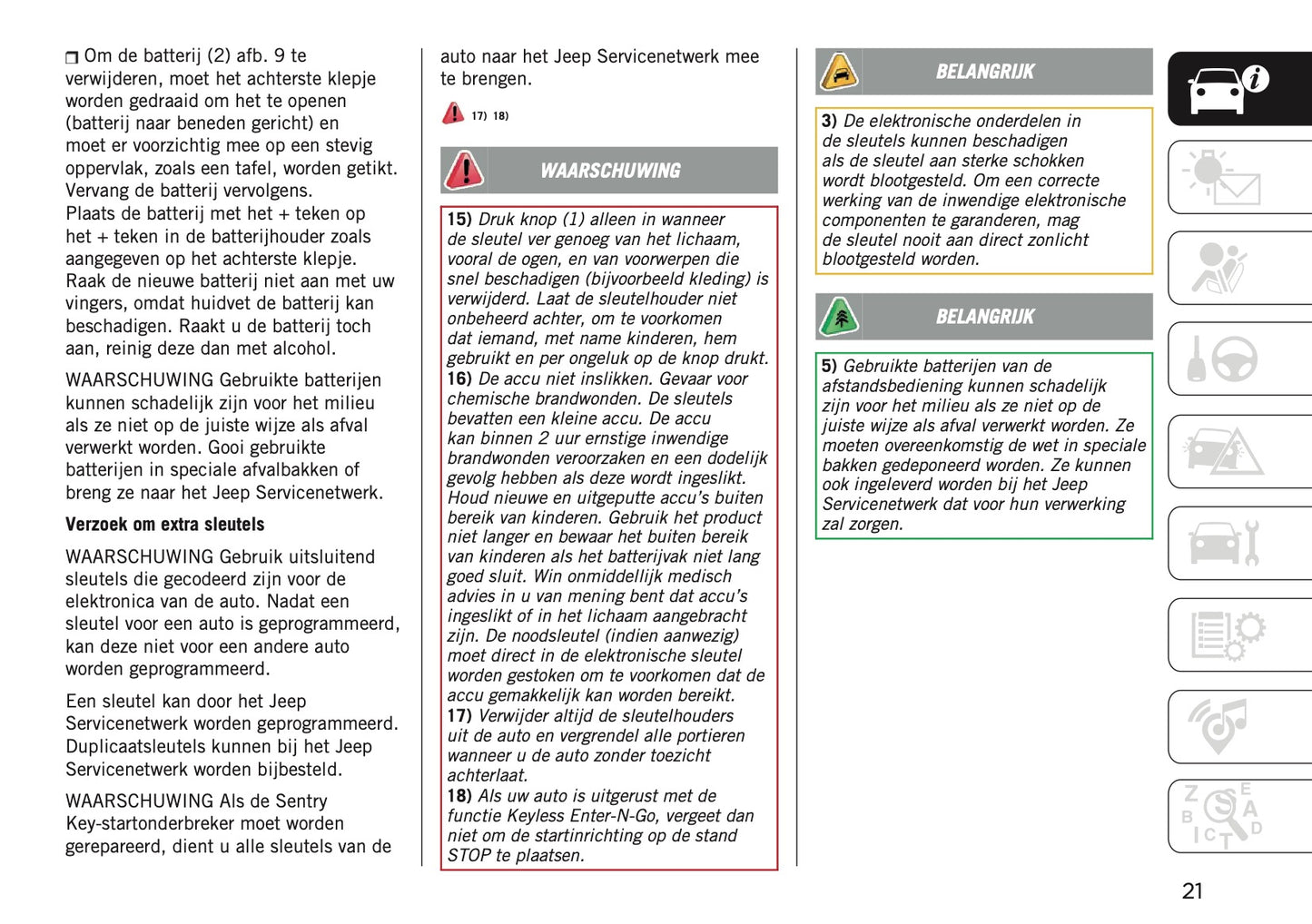 2024-2025 Jeep Compass Owner's Manual | Dutch