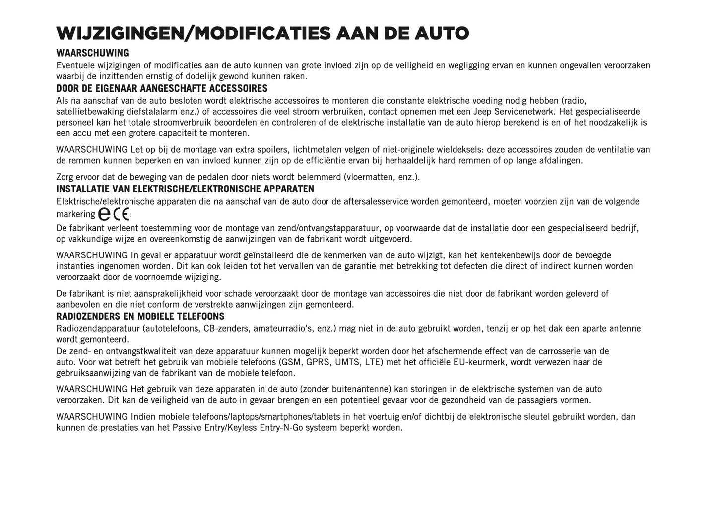 2024-2025 Jeep Compass Owner's Manual | Dutch